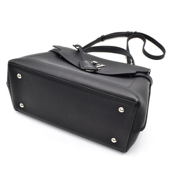 Louis Vuitton LockMe Ever MM Grain Calf Leather Noir Shoulder Bag Black - Picture 4 of 7